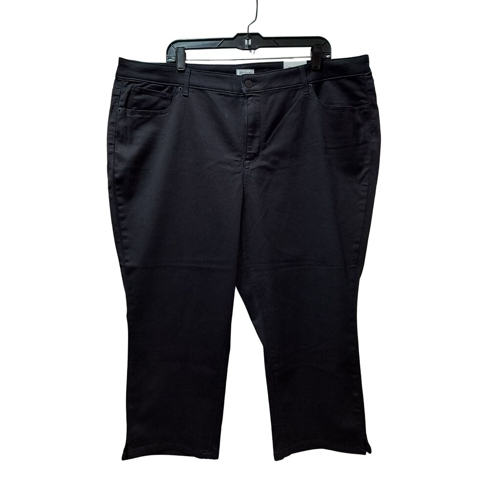 Westport Signature Fit Mid-Rise Capri Jeans Women 22W Large Black Stretch Pants